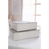 Ocean Home Textile 2'li Stuff&Things Gri Baza Altı Yastık Yorgan Kazak Hurcu, Hurç - Koyu Gri - 1 Adet 62 x 46 x 22 + 1 Adet 74 x 46 x 22 cm - 2 Adet