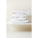 Ocean Home Textile 2'li%100 Pamuk Kumaş Kaz Tüyü Konforunda Saten Biyeli Mikorjel Tek Kişilik Yastık Yorgan Seti 1 Adet 155 x 215/1 Adet 50 x 70 cm