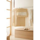 Ocean Home Textile 3 Adet Bej Balıksırtı Elbise Kılıfı Takım Elbise Kılıfı Kıyafet Taşıma Kılıfı Gamboç 60x100 cm