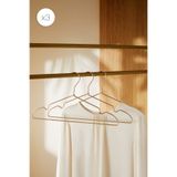 Ocean Home Textile 3 Adet Gold Metal Elbise Kıyafet Askısı, Giysi Askısı