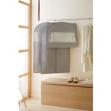 Ocean Home Textile 3 Adet Gri Balıksırtı Elbise Kılıfı Takım Elbise Kılıfı Kıyafet Taşıma Kılıfı Gamboç 60x100