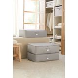 Ocean Home Textile 3 Adet Mega Boy Gri Balıksırtı Baza Altı Yastık Yorgan Kazak Hurcu, Hurç 74x46x22 cm - 74 x 46 x 22 cm