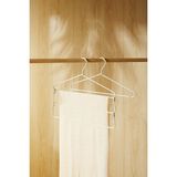 Ocean Home Textile 3 Katlı Ekru Renk Kumaş Kaplı Metal Elbise Kıyafet Askısı, Giysi Askısı 42x41x0.5 cm - Krem Rengi