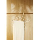 Ocean Home Textile 3 Katlı Ekru Renk Kumaş Kaplı Metal Elbise Kıyafet Askısı, Giysi Askısı 42x41x0.5