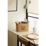 Ocean Home Textile 30x21x18 cm Choose Happy Jüt Sepet