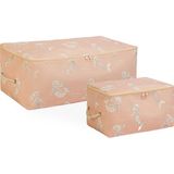 Ocean Home Textile 30x22x18 / 52x28x21 cm 2'li Çocuk Odası Deniz Kızı Hurç Set