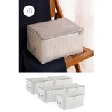 Ocean Home Textile 30x22x18 cm 5'li Küçük Boy Gri Çizgili Stuff Things Hurç Set