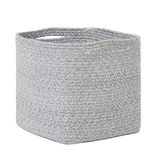 Ocean Home Textile 30x30x30 cm Gri Kırçıllı Pamuklu Sepet