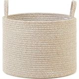 Ocean Home Textile 35x27 cm Bej Kırçıllı Pamuklu Halat Sepet