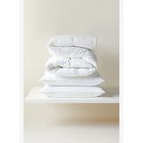 Ocean Home Textile 3'lü %100 Pamuk Kumaş Kaz Tüyü Konforunda Saten Biyeli Mikrojel Battal Boy Yastık Yorgan Seti 1 Adet 235 x 215 / 2 Adet 50 x 70 cm