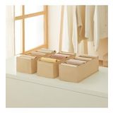 Ocean Home Textile 3Lu 8 Bolmeli Bej Baliksirti Cekmece Duzenleyici Set