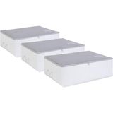 Ocean Home Textile 3'lü Büyük Boy Gri Renk Stuff & Things Baza Altı Hurç Set