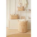 Ocean Home Textile 3'lü Jüt Keten Zürafa Dolap Içi Çamaşır Çocuk Odası Oyuncak Düzenleyici Saklama Sepeti Organizer