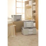 Ocean Home Textile 3'lü Pencereli Stuff&things Gri Çizgili, Yastık Yorgan Kazak Hurcu, Hurç - Açık Gri - 2 Adet 45 x 40 x 30 + 1 Adet 60 x 43 x 35 cm - 3 Adet