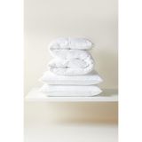 Ocean Home Textile 3'lü%100 Pamuk Kumaş Kaz Tüyü Konforunda Saten Biyeli Mikrojel Çift Kişilik Yastık Yorgan Seti 1 Adet 195 x 215/2 Adet 50 x 70 cm