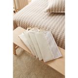 Ocean Home Textile 4'lü Bej Fileli Oxford Kumaş Ayakkabı Düzenleyici Organizer Dolap İçi Seyahat Taşıma Çantası Ayakkabı Hurcu 22x40x9