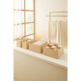 Ocean Home Textile 4'lü Bölmeli Petek Bej Çekmece İçi Dolap Çamaşır Düzenleyici Katlanır Saklama Kutusu Organizer Set - 2*13x28x12 + 2*28x28x13 cm