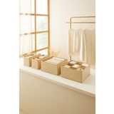 Ocean Home Textile 4'lü Bölmeli Petek Bej Çekmece Içi Dolap Çamaşır Düzenleyici Katlanır Saklama Kutusu Organizer Set