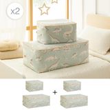 Ocean Home Textile 4'lü Çocuk Odası Dinozor Hurç Set 2 Adet 30 x 22 x 18 / 2 Adet 52 x 28 x 21 cm