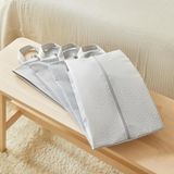 Ocean Home Textile 4'lü Gri Balıksırtı Ayakkabı Düzenleyici Taşıma Çantası Seti 22 X 40 X 9 Cm