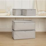 Ocean Home Textile 4'lü Gri Balıksırtı Hurç Set
