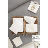 Ocean Home Textile 4'lü Yıkanabilir Beyaz Renk Paraşüt Kumaş Bavul İçi Organizer Set