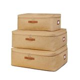 Ocean Home Textile 52x28x21 / 62x46x22 cm 3'lü Jüt Baza Altı 2 Adet Hurç Set