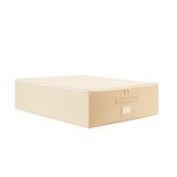 Ocean Home Textile 55x70x18 cm Büyük Boy Bej Balıksırtı Destekli Kutu Hurç