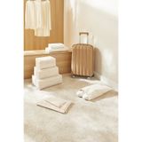 Ocean Home Textile 6'lı Bej Dama Yıkanabilir Pamuklu Valiz Düzenleyici Bavul İçi Organizer Set, Seyahat Hurcu
