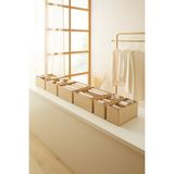 Ocean Home Textile 6'lı Bölmeli Petek Bej Çekmece İçi Dolap Çamaşır Düzenleyici Katlanır Saklama Kutusu Organizer Set - 2*13x28x13 + 4*28x28x13 cm