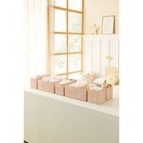 Ocean Home Textile 6'lı Deniz Kızı Çekmece İçi Dolap Çamaşır Düzenleyici Çocuk Odası Saklama Kutu Organizer Set - Pembe