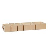 Ocean Home Textile 6'lı Jüt Keten Kumaş Çekmece İçi Düzenleyici Kutu 2 Adet 28 x 28 x 13/2 Adet 28 x 13 x 13/2 Adet 14 x 14 x 13 cm