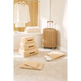 Ocean Home Textile 6'lı Jüt Valiz Düzenleyici Bavul İçi Organizer Set, Seyahat Hurcu