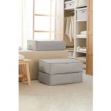 Ocean Home Textile 74x46x22 cm 3'lü Mega Boy Gri Balıksırtı Baza Altı Hurç Set