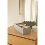 Ocean Home Textile 8 Bölmeli Gri Balıksırtı Dolap Çekmece İçi Akordiyon Tipi Katlanır Çamaşır Düzenleyici Organizer - 1 Adet - 17 x 41,5 x 12 cm
