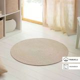 Ocean Home Textile 80 cm Yıkanabilir Bej Kırçıllı Pamuklu Halı Kilim