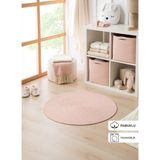 Ocean Home Textile 80 cm Yıkanabilir Pembe Kırçıllı Pamuklu Halı Kilim