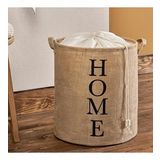 Ocean Home Textile Ağzı Büzgülü Home Jüt Çamaşır Sepeti 36 X 40 Cm