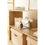 Ocean Home Textile Ayarlanabilir 4 Bölmeli Şeffaf Raf Düzenleyici, Çanta Düzenleyici 36x24x21