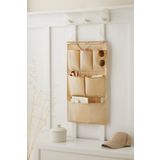 Ocean Home Textile Bej 6 Cepli Çok Amaçlı Askılı Duvar Tipi Dolap İçi Banyo Mutfak Düzenleyici Organizer 35x65