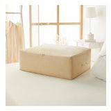Ocean Home Textile Büyük Boy Bej Balıksırtı Baza Altı Hurç 62 x 46 x 22 cm