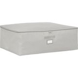 Ocean Home Textile Büyük Boy Gri Balıksırtı Baza Altı Hurç 62 x 46 x 22 cm - Çok Renkli