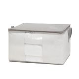 Ocean Home Textile Büyük Boy Pvc Pencereli Gri Çizgili Stuff & Things Hurç 60 X 43 X 35 Cm