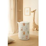 Ocean Home Textile Çocuk Odası Ağzı Büzgülü Sevimli Hayvanlar Oyuncak Düzenleyici Çamaşır Sepeti 36x48