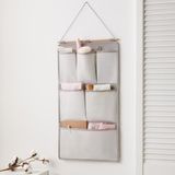 Ocean Home Textile Gri 6 Cepli Çok Amaçlı Askılı Duvar Tipi Dolap İçi Banyo Mutfak Düzenleyici Organizer 35x65 cm