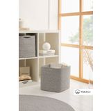 Ocean Home Textile Gri Kırçıllı Dolap Içi Çamaşır Oyuncak Düzenleyici Pamuklu Saklama Sepeti Organizer 30x30x30