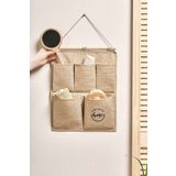 Ocean Home Textile Jüt 2 Katlı Çok Amaçlı Askılı Duvar Tipi Dolap Içi Banyo Mutfak Düzenleyici Organizer 35x45