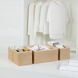 Ocean Home Textile Jüt Çekmece İçi Düzenleyici Kutu 1 Adet 28 X 28 X 13 / 1 Adet 28 X 13 X 13 / 2 Adet 14 X 14 X 13 Cm Bej