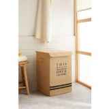 Ocean Home Textile Jüt Kapaklı Katlanır Kirli Çamaşır Çocuk Odası Oyuncak Düzenleyici Saklama Kutusu Sepet 36x36x56