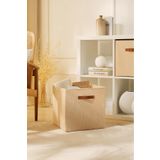 Ocean Home Textile Jüt Keten Kumaş Dolap İçi Çamaşır Oyuncak Düzenleyici Katlanır Saklama Kutusu Organizer 33x30x33